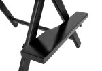 Krzesło rezyserskie metalowe czarne dla kosmetyczki