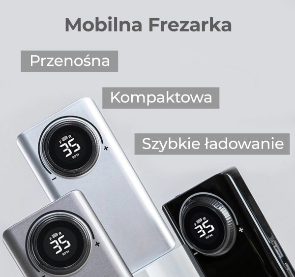 Frezarka - Mobilna - Akumulatorowa do Paznokci, Manicure, Pedicure – 30W