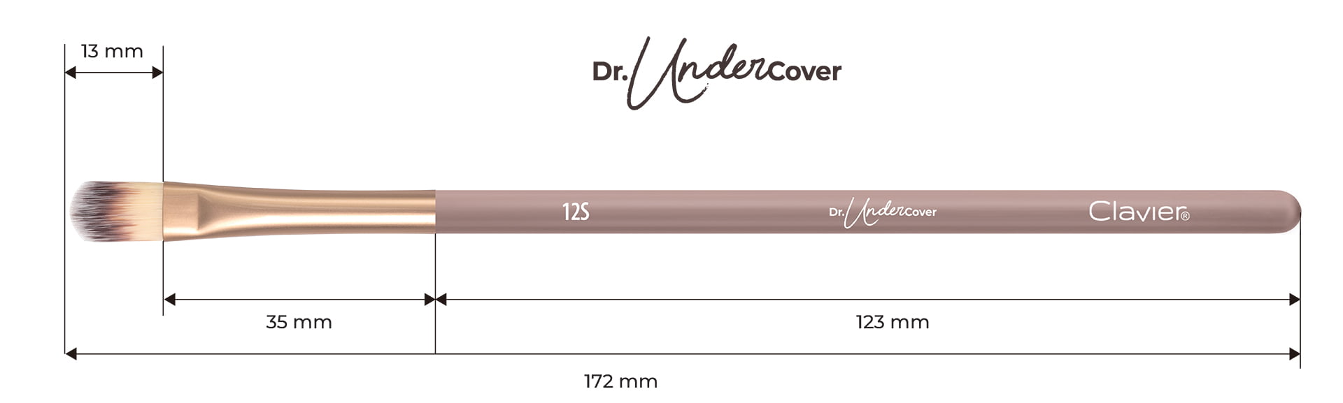 Pędzel do maskowania, nakładania, z włosia naturalnego - "Dr. UnderCover" 12S - Clavier.pl