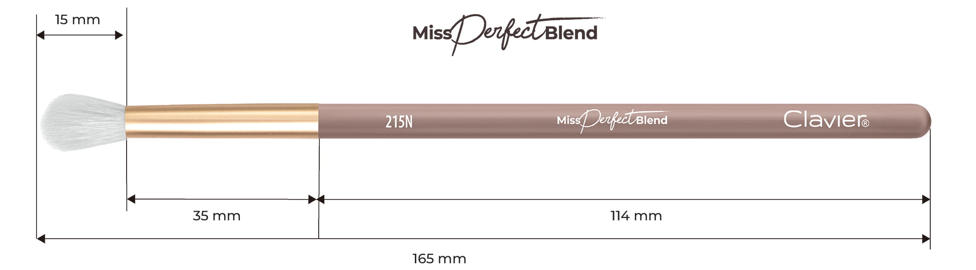 Pędzel do blendowania, z włosia naturalnego - "Miss Perfect Blend" 215N - Clavier.pl